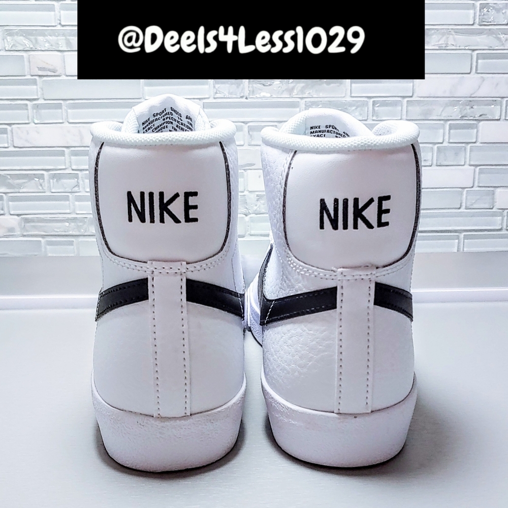 Nike Blazer Mid '77 Womens/Kids White Black Total Orange - Picture 4 of 7